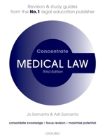 Medical Law Concentrate: Law Revision and Study Guide 0198815204 Book Cover