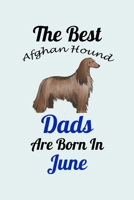 The Best Afghan Hound Dads Are Born In June: Unique Notebook Journal For Afghan Hound Owners and Lovers, Funny Birthday NoteBook Gift for Women, Men, Kids, Boys & Girls./ Great Diary Blank Lined Pages 1661676162 Book Cover