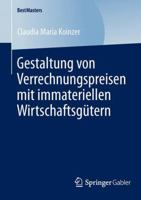 Gestaltung Von Verrechnungspreisen Mit Immateriellen Wirtschaftsgutern 3658046007 Book Cover