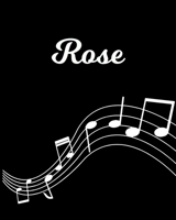 Rose: Sheet Music Note Manuscript Notebook Paper Personalized Custom First Name Initial R Musician Composer Instrument Composition Book 12 Staves a Page Staff Line Notepad Notation Guide Create Compos 1704085802 Book Cover