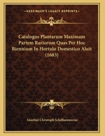 Catalogus Plantarum Maximam Partem Rariorum Quas Per Hoc Biennium In Hortulo Domestico Aluit 1169592325 Book Cover