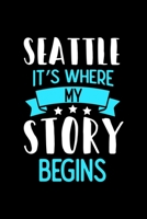 Seattle It's Where My Story Begins: Seattle Graph Paper Notebook with 120 pages 6x9 perfect as math book, sketchbook, workbook and diary 1650321732 Book Cover
