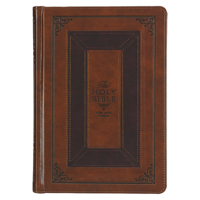 KJV Study Bible, Standard King James Version Holy Bible, Thumb Tabs, Ribbons, Faux Leather Hardcover Toffee/Burgundy Debossed 1639522174 Book Cover