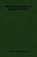 Differential Equations In Applied Chemistry 1016108516 Book Cover