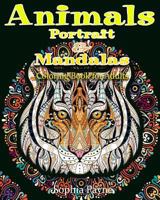 Animals Portrait & Mandalas: coloring book for adults 1539960951 Book Cover