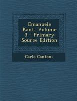 Emanuele Kant; Volume 3 1022478494 Book Cover
