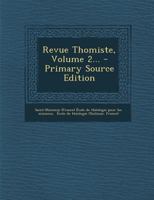 Revue Thomiste, Volume 2... 1022339567 Book Cover