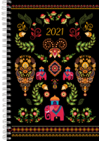 2021 Designer Elephant 17-Month Weekly Planner 1531911722 Book Cover