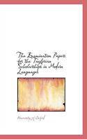 The Examination Papers for the Taylorian Scholarships in Modern Languages 0469463236 Book Cover