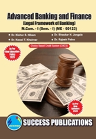 Legal Framework of Banking, First Year, M.Com, Sem-I-English 8119180526 Book Cover