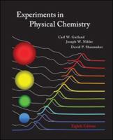 Experiments In Physical Chemistry 0070570744 Book Cover