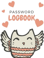 Password Logbook: Owl Internet Password Keeper With Alphabetical Tabs | Large-print Edition 8.5 x 11 inches 1652869980 Book Cover