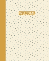 Welcome: Vacation Rental Home Guest Information and Guide Book for Property Owners to Customize Simple Modern Polka Dot Pattern Cover Design in Teal Blue and Yellow 1671111184 Book Cover