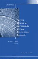 System Offices for Community College Institutional Research: New Directions for Institutional Research, Number 147 0470939540 Book Cover