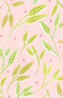 Bullet Dot Grid Journal: Kawaii Colorful Green Plants Pink Pattern, Dotted Grid, (5.5 x 8.5) 1695403576 Book Cover