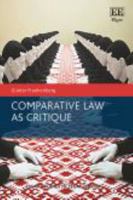Comparative Law as Critique 1789902177 Book Cover