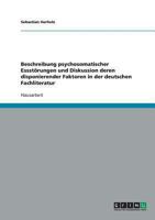 Beschreibung psychosomatischer Essst�rungen und Diskussion deren disponierender Faktoren in der deutschen Fachliteratur 3638639940 Book Cover