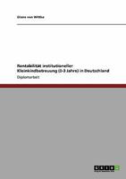 Rentabilität institutioneller Kleinkindbetreuung (0-3 Jahre) in Deutschland 3640146247 Book Cover