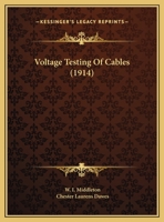 Voltage Testing Of Cables 0548842485 Book Cover