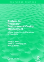 Analysis for Residuals-Environmental Quality Management: A Case Study of the Ljubljana Area of Yugoslavia 080182088X Book Cover