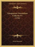 Liturgiarum Orientalium Collectio V1 1165616068 Book Cover