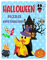 HALLOWEEN PUZZLES KIDS’ CHALLENGER: Activity Puzzle Book for Learning Halloween world. Four Guessing Game for Children,Toddlers, Preschoolers and Kindergarteners AGES 2-5 B08KTWDSB6 Book Cover