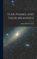 Star Names and Their Meanings 1015682200 Book Cover