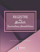 Registre des Mandats: Registre des mandats immobilier | Conforme à l'article 72 du Décret n° 72-678 | 103 pages | format large 21,59cm x 27,94cm broché | forme géométirque violet (French Edition) 1670894061 Book Cover