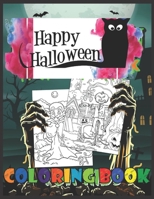 Happy HALLOWEEN: coloring book for kids ages 3-9 B08QWLS3Q5 Book Cover