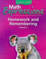 Math Expressions: Homework and Remembering, Grade 1, Vol. 2 0618641106 Book Cover