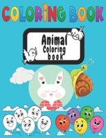 Animals Coloring Book: Kawaii Coloring Book for Boys and Girls, 8.5x11, 100 pages beautiful coloring drawing Funny 1660203015 Book Cover