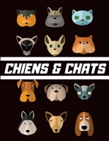 Chiens et chats: Cahier de note enfant Cahier pour amoureux des chiens et chats Agenda fille gar�on Motifs chien chat Format A4 - 110 Pages 1671474600 Book Cover