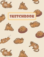 SKETCHBOOK: LARGE SKETCHBOOK TO DRAW IN. LARGE JOURNAL NOTEBOOK. 100 BLANK PAGES PERFECT FOR DOODLING AND SKETCHING. CREATIVE BIRTHDAY GIFT. WORKBOOK AND HANDBOOK. CUTE KITTEN COVER 1696518695 Book Cover