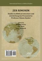 Zer Rimonim: Studies in Biblical Literature and Jewish Exegesis Presented to Professor Rimon Kasher 1589839145 Book Cover