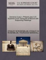 Zamaroni (Leo) v. Philpott (Jay) U.S. Supreme Court Transcript of Record with Supporting Pleadings 127052724X Book Cover