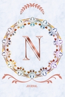 N Journal: Monogram Initial Letter N Diary, 6 x 9 Inches,120 Lined Writing Pages, Personalized Writing and Design Notebook for Girls and Women 1660857937 Book Cover