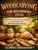 WOODCARVING FOR BEGINNERS 2026: Essential Techniques and Projects to Kickstart Your Woodcarving Journey B0GVT5KY2L Book Cover