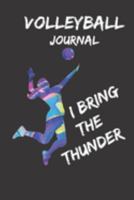 I Bring The Thunder: Watercolor Volleyball Notebook College Ruled Lines 1691716537 Book Cover
