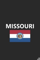 Missouri: State Flag City MO Notebook Journal Lined Wide Ruled Paper Stylish Diary Vacation Travel Planner 6x9 Inches 120 Pages Gift 1705928269 Book Cover