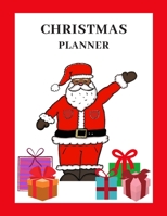 Christmas Planner: 8.5 x 11, Lightweight, Paperback Organizer featuring African American Santa 1712022482 Book Cover