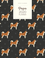 Popo 2020 Planner: Monthly Weekly Daily - Dated With Todo Notes - Akita Inu 1706279779 Book Cover