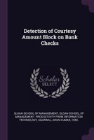 Detection of Courtesy Amount Block on Bank Checks 1341615847 Book Cover