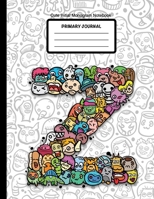 Cute Initial Monogram Notebook Primary Journal: Grades K-2, Letter Z Cartoon Monsters, 100 Page Wide Ruled Composition Notebook for Kindergarten, 8.5 x 11 1712350811 Book Cover