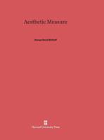 Aesthetic Measure 0674730224 Book Cover