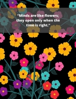 "Minds are like flowers; they open only when the time is right.": Lovely Flowers Coloring Book for Adults With 100 pages interior B08QQY6D2M Book Cover