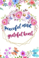 Peaceful Mind Grateful Heart: Daily Practice Gratitude | Day and Night Reflection to Reduce Stress | Improve Mental Health | Find Peace in the Everyday For Mindful Thankfulness 166094385X Book Cover