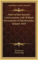 Ben Jonson's Conversations with Drummond of Hawthornden 9354150330 Book Cover