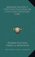 Memoires Relatifs A L’Etat De L’Inde (1787) 1104998807 Book Cover