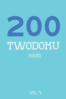 200 Twodoku Hard Vol 7: Two overlapping Sudoku, puzzle booklet, 2 puzzles per page 1671785916 Book Cover