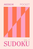Pretty Pocket Sudoku - Medium Screen Free Puzzles: Minimal Small Travel Size 4 x 6 Inches - Orange & Pink Pop Art 1923730606 Book Cover